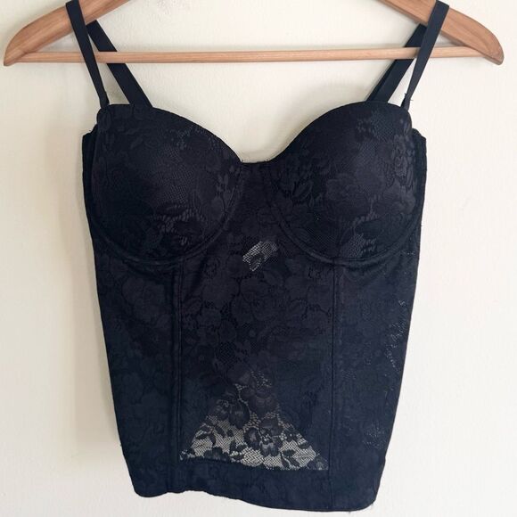 Nicole Miller lace shaping bustier Medium black - Picture 3 of 5